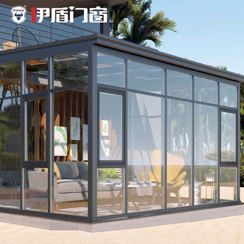 別墅陽光房-露臺(tái)陽光房-伊盾陽光房廠家-極簡輕奢